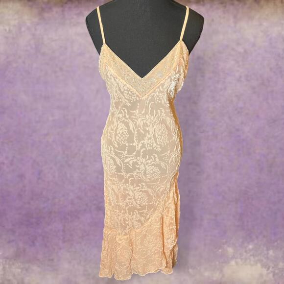 Victoria's Secret Dresses & Skirts - Rare Victoria's Secret silk/rayon sheer crushed velvet gown